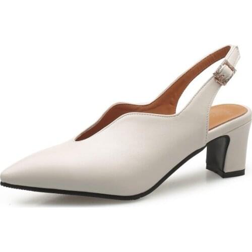 Big Size 11 12 13 14 15 ladies high heels women shoes woman pumps Pointed Package toes contracted Thick with Single shoes