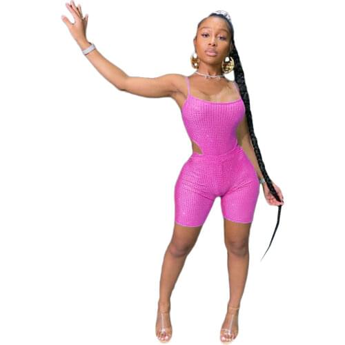 S-2XL 2021 summer two piece set women clothing fashion sexy solid color Star dot hole screen printing short outfit Wholesale