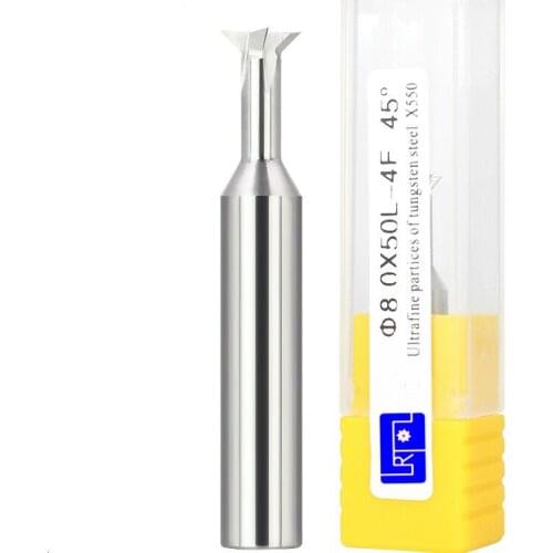 2PCS 14 16 *80mm solid tungsten carbide dovetail 45/60 angle end mill,milling cutter cnc cutter bits