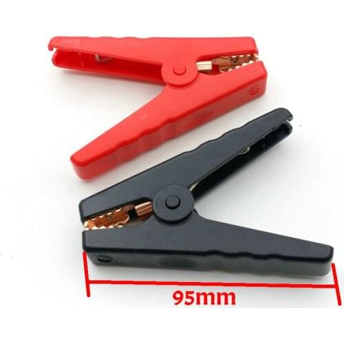 2PCS 100A Car battery clip cables Alligator clips Charger Clamp CONNECTOR