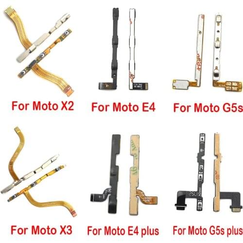 20Pcs Power on/off Volume Key Button Flex Cable For Motorola Moto M C E4 E3 Z3 Plus Play X3 X2 X Play One Hyper Action vision