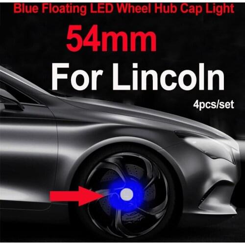4PCS 54mm Black Floating Illumination led Car Wheel Rim Hub Center Caps Covers Light for MKC MKZ MKX Nautilus Car Styling