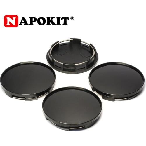 4pcs 68mm 6pin Silver Black ABS Car Wheel Center Hub Caps Car Rim Cap Emblem Badge