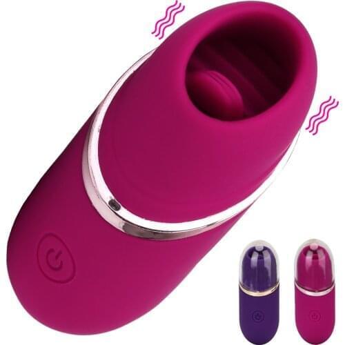 8cm Tongue Licking Sucking Vibrators for Women Clitoris Licks Nipple Sucker Anal Toys Female Masturbator Erotic Product Sex Shop