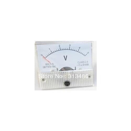 85C1 Analog Volt Voltage Panel Meter Voltmete 65x56MM often used for Voltage Regulators 5V10V20V30V50V100V250V500V