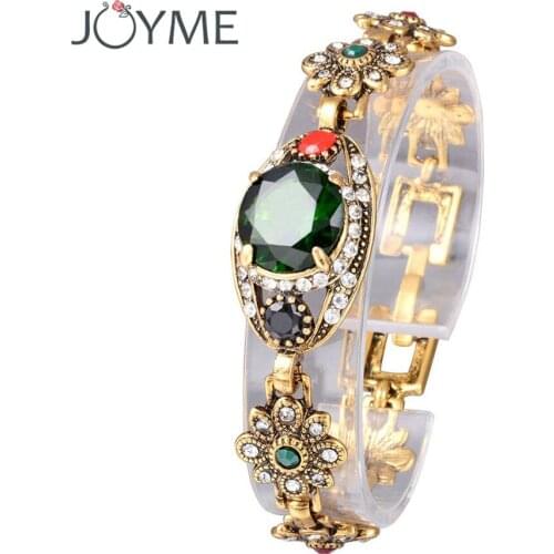 Joyme Brand Mosaic Green Austria Crystal Retro Gold-Color Big Stone Party Wedding Lucky Gift Free Shipping