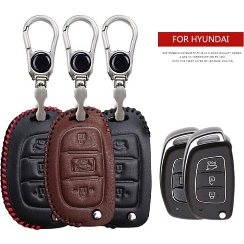KUKAKEY Car Logo Keychain Key Case For Hyundai Avante Grandeur Sonata Santafe I30 HB20 HB20X Santa fe Anti-wear Key Cover Shell