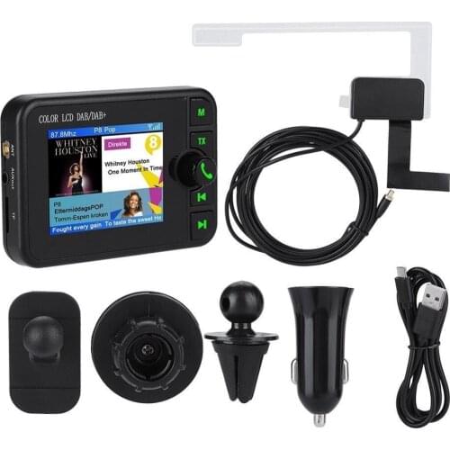 2.4" Digital DAB Receiver MP3 Adapter With Screen FM Transmitter Bluetooth Car Radio Tuner Dab+ Signal Music Player