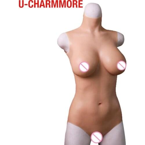 Crossdressers Silicone Breast Forms Bodysuit Fake Realistic Boobs Pussy Vagina Crossdressing For Shemale Cosplay Transgenders