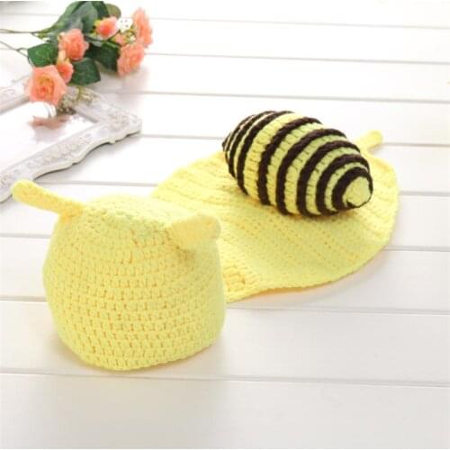 Baby animal costumes Baby Newborn Photo Props infant Baby knitted snail hat outfits Photography Accessories Birth celebration