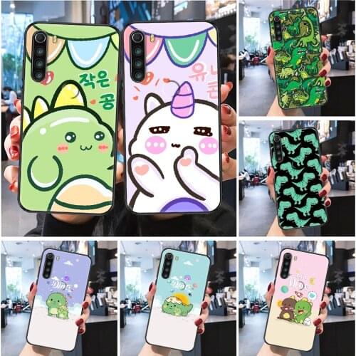 Dinosaur Lovely Cartoon Cute Phone case For Xiaomi Redmi Note 7 7A 8 8T 9 9A 9S 10 K30 Pro Ultra Frosted black silicone hoesjes