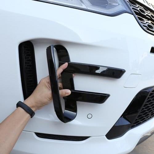 For Land rover Discovery Sport 2019-2020 Car styling ABS Black Front Fog Lamp Trim Decoration Stickers Auto Exterior Accessories