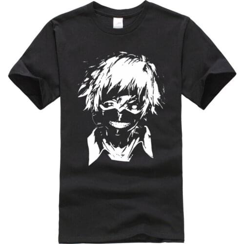 Tokyo Ghoul T-Shirt Ken Kaneki THE WHITE GHOUL Anime Funny Black T Shirt Europe Tops Tees Popular Classic Japanese Tshirt Boy