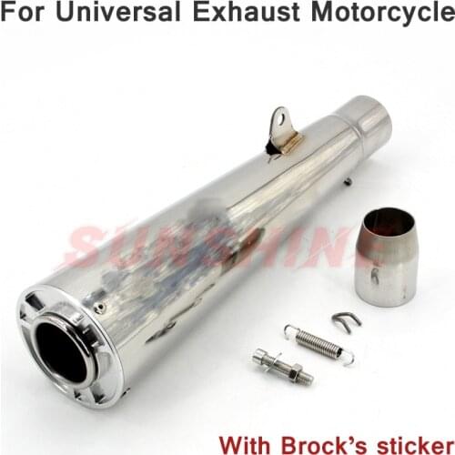 Escape Moto Exhaust Motorcross Pitbike Motorcycle Muffler Pipe Modified Chrome For CRF230 Z900 BMW CBR500 Z1000 CMX500 Z750 R6