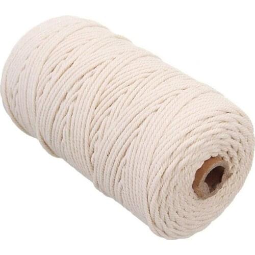 Macrame Cotton Cord DIY 2mm*200m Natural Dreams Catcher Homewares For Handmade Decorative Wall Art Beige 2mm X 200m Thread Rope
