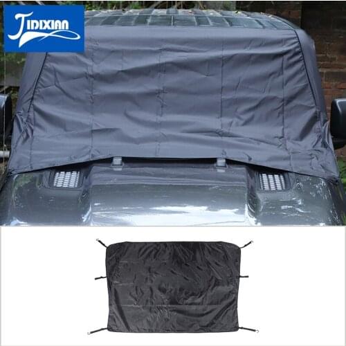 MOPAI Car Front Windshield Sunshades Anti Snow UV Rays Sun Visor Cover for Jeep Wrangler TJ JK JL JT Block Snow Accessories