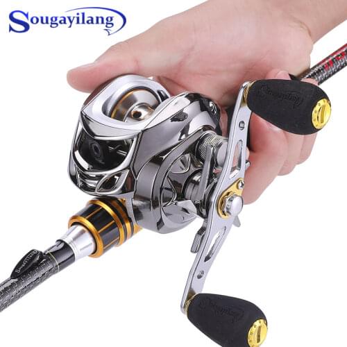 Sougayilang Baitcasting Fishing Reel Max Drag 10kg 6.3:1 High Speed Casting Fishing Reel for Saltwater Freshwater Fishing Tackle