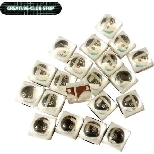 50pcs 2W Epistar 365nm 365nm 405nm Three Crystals LED Diodes UV LED Nail Lamp Bead SMD5050 5054 LED Lamp For Nail SUN Machine