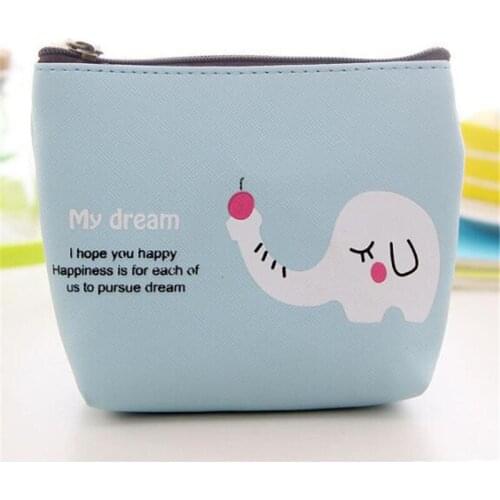 New Arrival Cute Zebra Elephant Cartoon Animal Coin Purser Portable Zipper Coin Bag Women Card Package Change Coin Bags