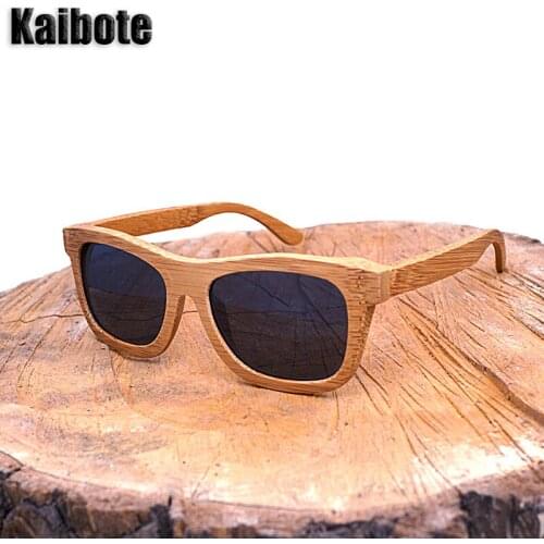 Kaibote S-OIKE001 Fashion Men Woman Bamboo Sunglasses Polarized UV400 Woden Frame Quality Sun Eyeglasses Outdoor Eyewear Unisex