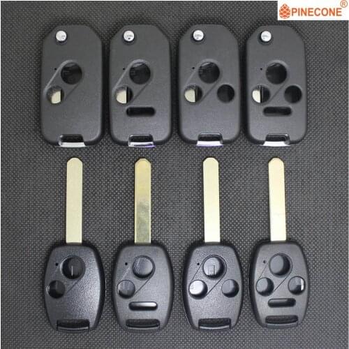 PINECONE for HONDA ACCORD CRV PILOT CIVIC 2003 2007 2008 2009 2010 2011 2012 2013 Modified& Replace Key Shell Case With LOGO