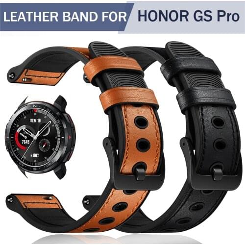 New Luxury Leather Strap for HONOR Watch GS Pro Watchband for HONOR Watch Bracelet Wist Band Accessories 20mm 22mm Belt Bands