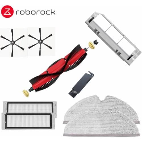 Roborock S5 Max Accessories Detachable Main Brush, Silicon Side Brush Washable Filter For S6 S50 S6 MaxV S4 E4