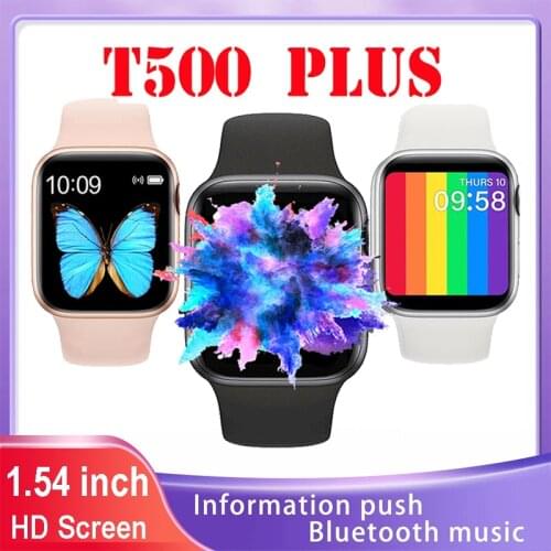 2021 original T500 plus Bluetooth phone smart bracelet color screen heart rate blood pressure sleep monitoring smart watch