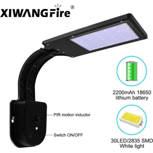 30LED Solar Light Bendable Remote Control Induction Wall Light Landscape Light Outdoors Courtyard Garden Rural Street Light