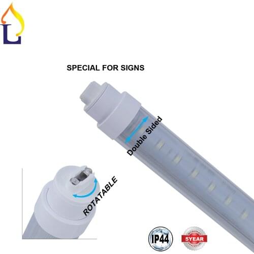 T10 Double Sided Tube Light with Rotatable R17D Base Double Rows Ballast Bypass Double Sided Advertisement Sign Lighting