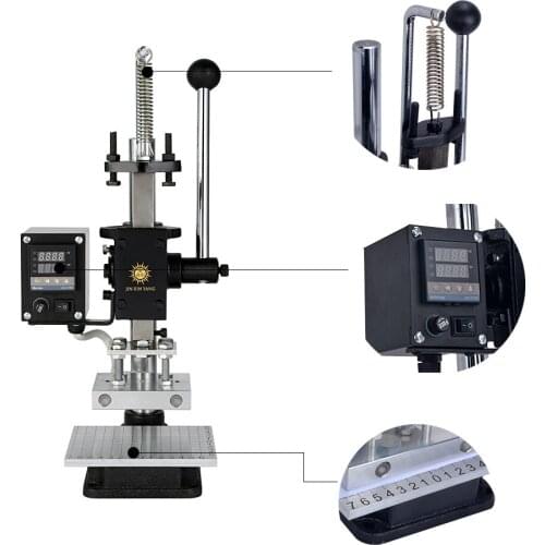 High quality products manual hot foil stamping machine for shoe t-shirt leather mark 5*7CM