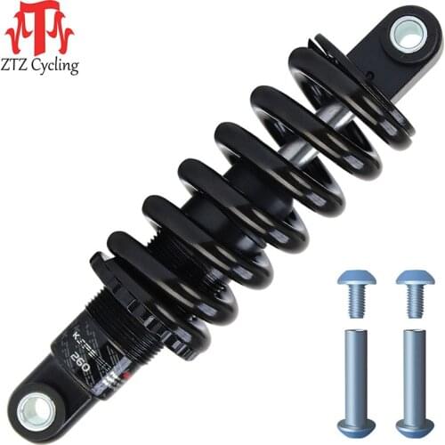 ZTZ Mountain Bike Rear Shock Absorber Bicycle Rear Biliary Spring Shock,Coil Spring Black,165mm(6.5") 650Lbs/550Lbs