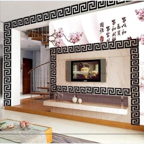 30pcs 5x5CM Waist Line Mirror Wall Sticker DIY Self Adhesive Wall Edge Strip Decal for Living Room TV Background Home Decor