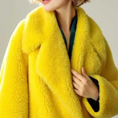 100% Wool Real Fur Coat Women Long Korean Female Jacket Autumn Winter Clothes Jackets for Women 2021 Manteau Fourrure Femme