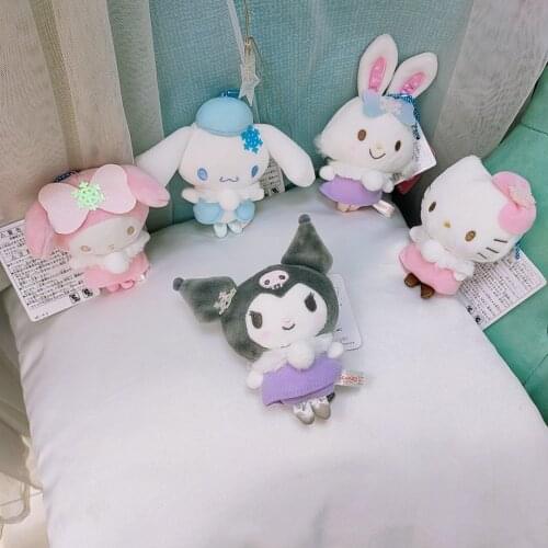 10CM Animal Cartoon Keychain Dolls Plush Stuffed Toys Cute Lovely Amine Peripherals