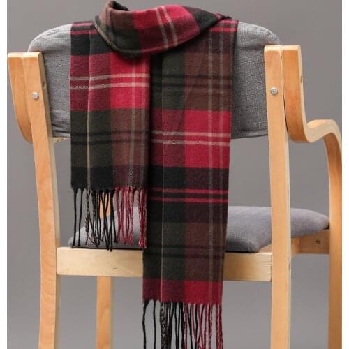 Women winter with tassel color lattice cashmere scarves thinker warm female shawl Hot Sale Men Scarf autumn long Couple scarf