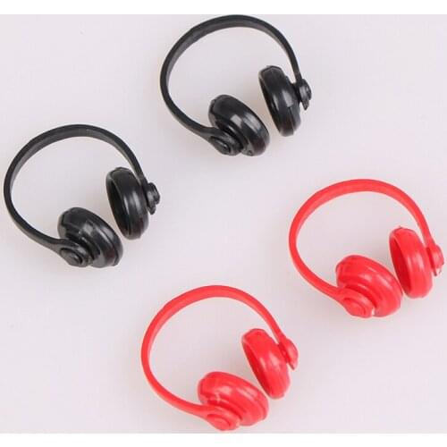 2Pcs 1/12 Dollhouse miniatures plastic earphone headphone doll house decor