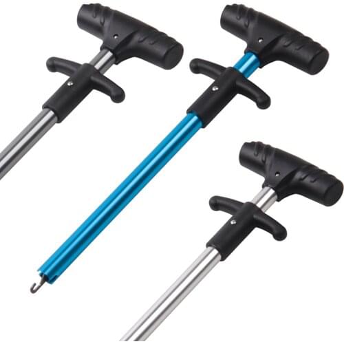 2Pcs Portable Aluminum Tube Fishing Hook Remover Fishing Lure Remover Tools T-Handle Hook Tools Fishing Accessories Tackle