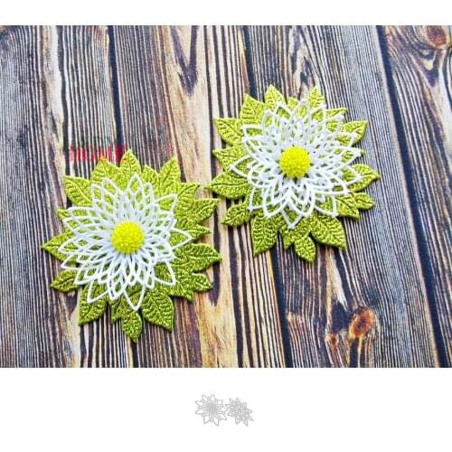 2Pcs Hollow Flower Scrapbooking Cutting Dies Embossed Creative Knife Template for DIY Paper Album Photo Card Making Dies Cut Die