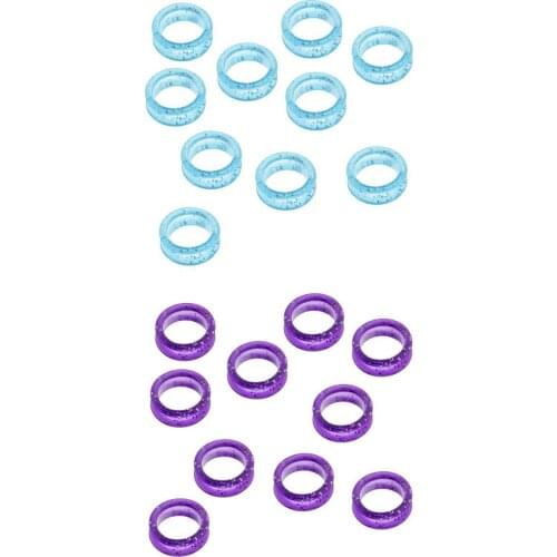 20 Pieces Soft Rubber Scissors Shears Finger Rings Grips for Salon Barber