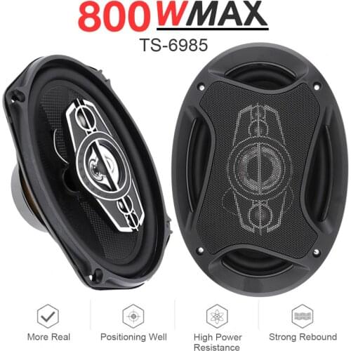 2pcs 12V 6x9 Inch 800W Car Coaxial Speaker Auto Audio Music Stereo Full Range Frequency Hifi Non-destructive Installation