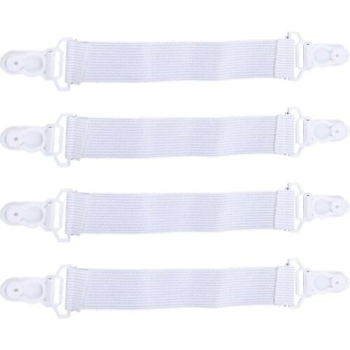 94PF 4Pcs Bed Sheet Elastic Gripper Clip Strap Fastener Mattress Cover Holder Grips