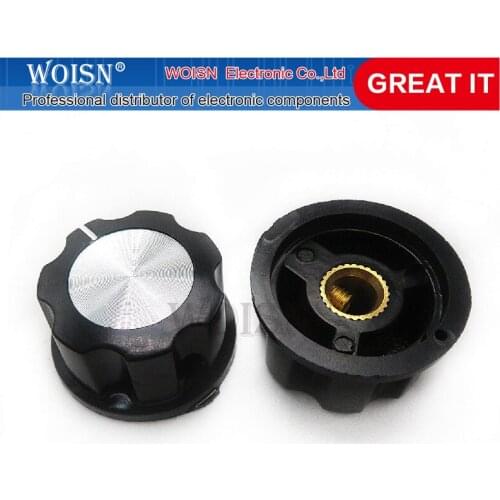 5pcs Hat MF-A03 potentiometer knob WH118/WX050 bakelite knob / copper core inner hole 6mm In Stock
