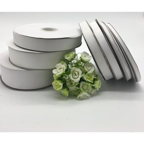 5Yards White 6mm 10mm 15mm 20mm 25mm 38mm 50mm Wide Monochrome Grosgrain Ribbon Hair Bows Wedding DIY Crafts