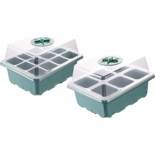 6/12 Cells Breathable Germination Box Garden Greenhouse Nursery Planter Vegetables Flower Succulents Growing Cultivation Pot