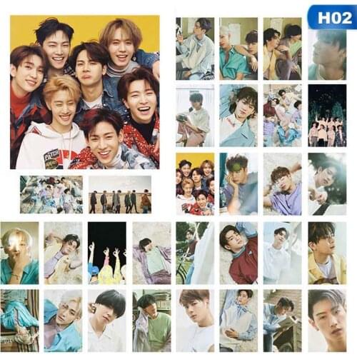 30Pcs/Set KPOP GOT7 Album Self Made Paper Poster Photo Card Lomo Card Photocard Fans Gift Collection Stationery Set