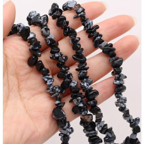 Natural Semi-precious Stones Snowflake Stone Gravel Beads for Jewelry Making DIY Necklace Bracelet Earrings Accessories