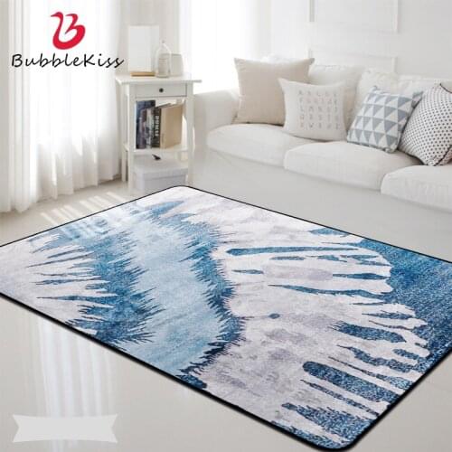 Bubble Kiss 2020 Hot Sale Nordic Style Decor Carpet Customize Bedroom Carpet Blue Abstract Carpets For Living Room Boy Room Rug