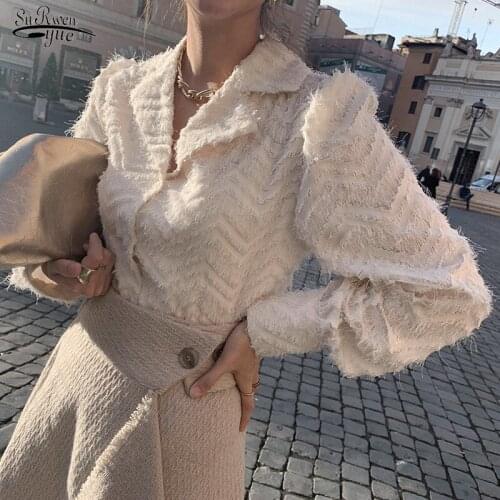 Autumn Winter Elegant Solid Pearl Button Sweater Korea V-neck Chic French Stitching Women Vintage Knit Bottoming Sweater 12232