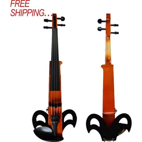 Kinglos 4/4 wireless mic transmitter chinrest spindle screwdriver carbon fiber case electric Violin